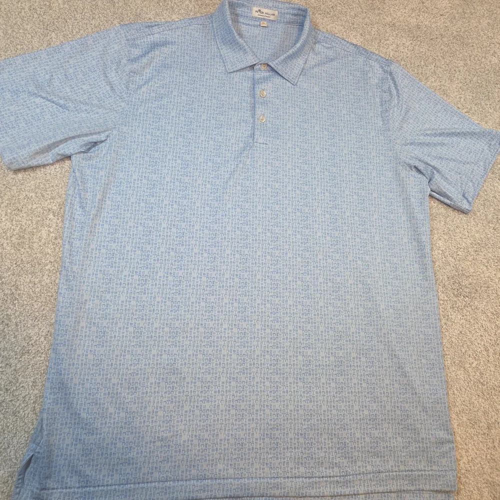 Peter Millar Drink Mix Pattern Light Blue XL - Picture 2 of 9